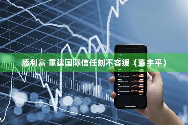 添利富 重建国际信任刻不容缓（寰宇平）