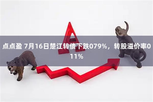 点点盈 7月16日楚江转债下跌079%，转股溢价率011%